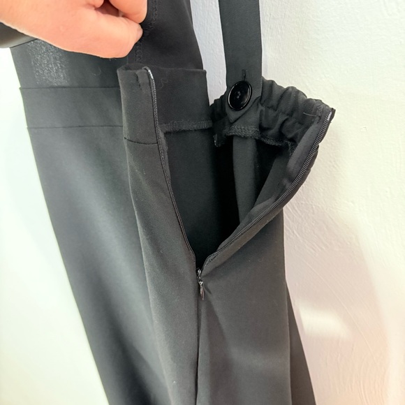 Nasty Gal Wide Leg Dungaree Jumpsuit overalls BLACK size 10 NWT - Picture 11 of 17